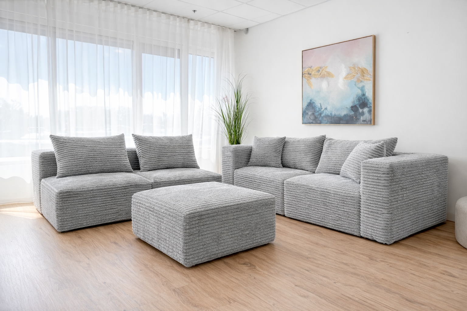 Mooduldiivan Lego XL helehall - Image 2