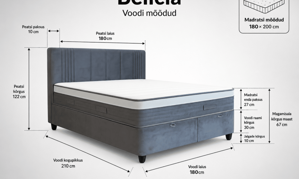 Kontinentaalvoodi Belicia 180x200 - Pilt 3
