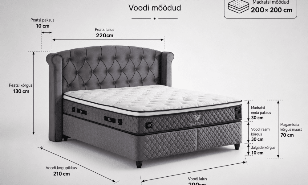Kontinentaalvoodi Visco Lux Hall 200x200 - Pilt 3